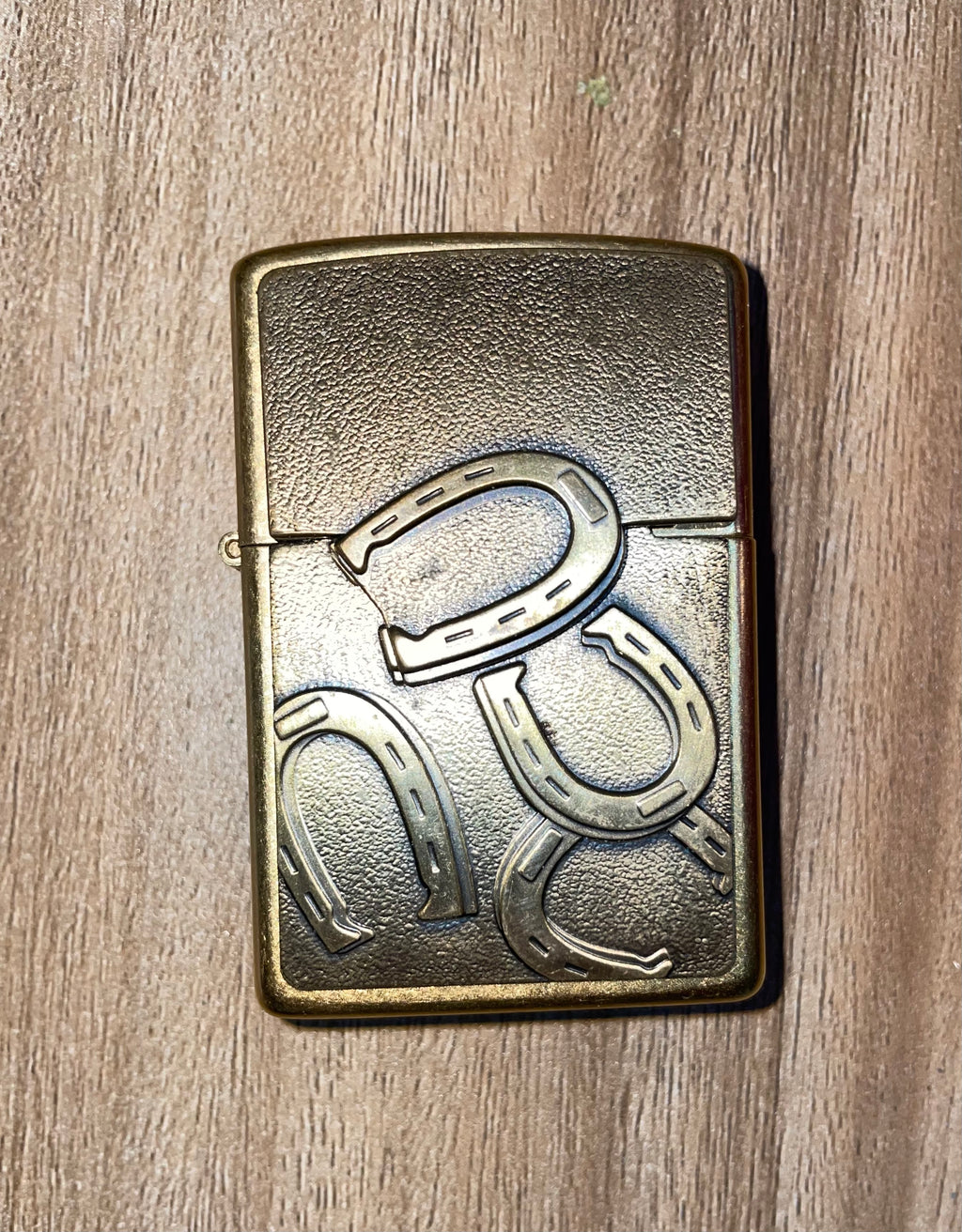 Barrett Smythe Gold Brass G-08 “Horseshoe Ringer” Zippo Lighter