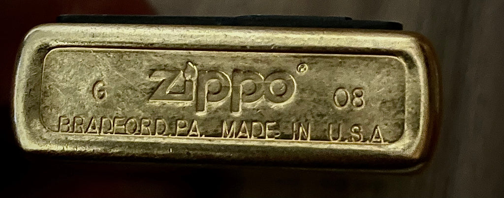 Barrett Smythe Gold Brass G-08 “Horseshoe Ringer” Zippo Lighter