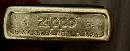 Barrett Smythe Gold Brass G-08 “Horseshoe Ringer” Zippo Lighter